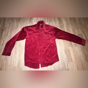 Original Use Red Corduroy Button-Up